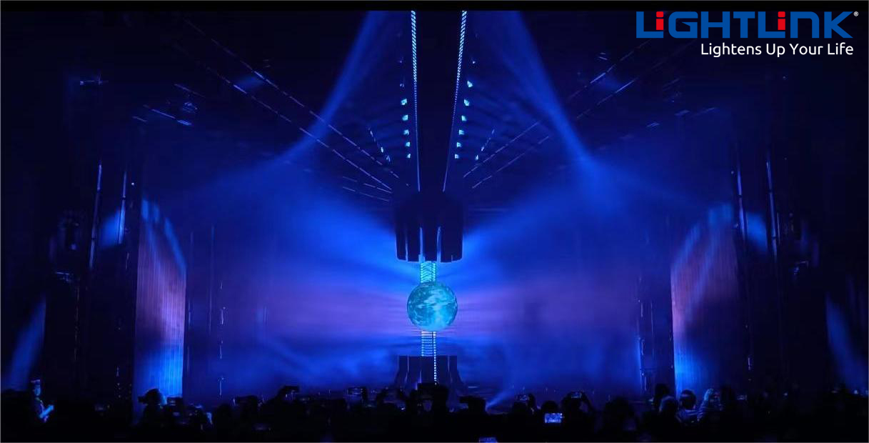 1000+sqm Lightlink Display rental LED display built an immersive “Halo” light show