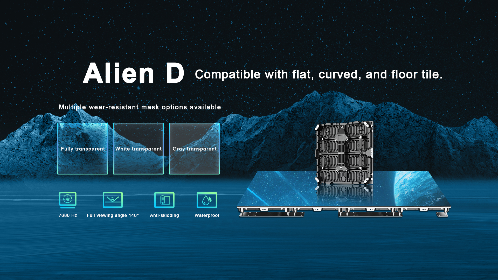 Multiple function Floor LED display - Alien D