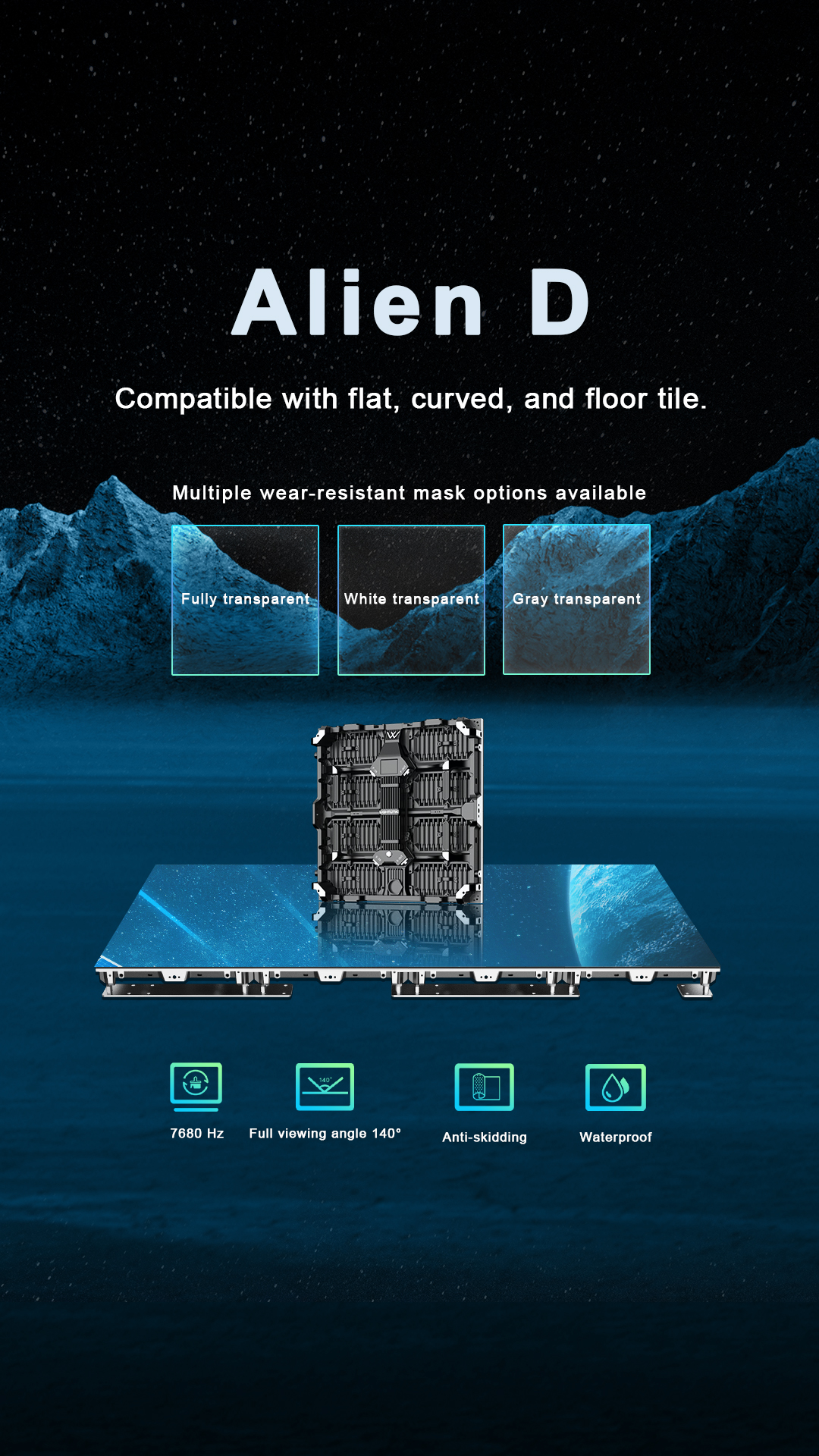 Multiple function Floor LED display - Alien D
